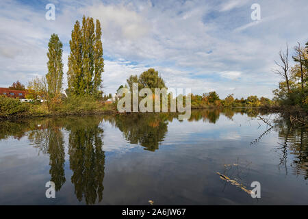 Krefeld-Verberg - View to Niepkuhlen which ist protected by nature reserve, North Rhine Westphalia, Germany, 27.10.2019 Stock Photo