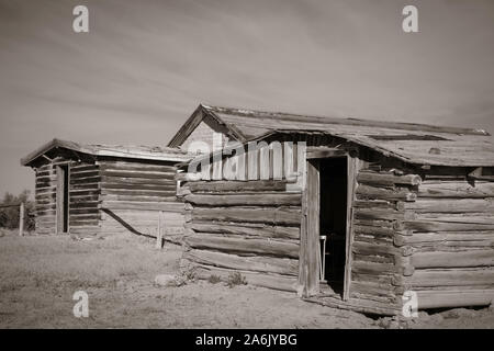 Images from an abandoned ranch (ghost town) in rural Sweetwater County, Wyoming, USA. Stock Photo