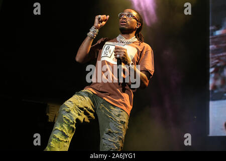 Newark, New Jersey, USA. 26th Oct, 2019. Quavo at iHeartMedias Power 105.1s Powerhouse 2019 presented by AT&T at the Prudential Center in Newark, New Jersey on October 26, 2019. Credit: Walik Goshorn/Media Punch/Alamy Live News Stock Photo