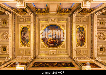 Ceiling inside of The Hermitage museum complex, St. Petersburg, Russia, Europe Stock Photo