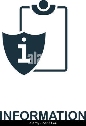 Information vector icon symbol. Creative sign from gdpr icons collection. Filled flat Information icon for computer and mobile Stock Vector