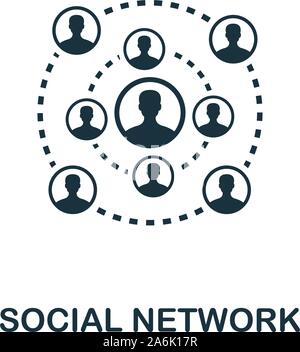 Social Network vector icon symbol. Creative sign from gdpr icons collection. Filled flat Social Network icon for computer and mobile Stock Vector