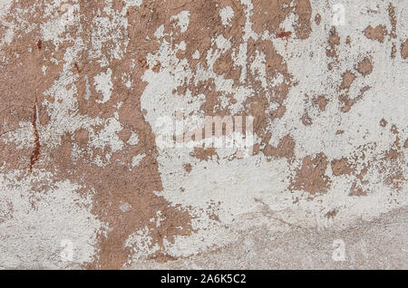 Texture of decorative plaster with a relief. Relief volume plaster on the wall of the building Stock Photo