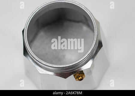 PEZZETTI household coffee-maker pot, true Italian tradition. Moka Stovetop Coffee Expresso Maker Stock Photo