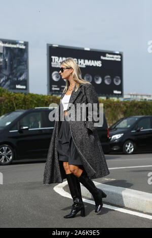 Camille Charrière attending the show during Milan Fashion Week   September 18,2019 Stock Photo