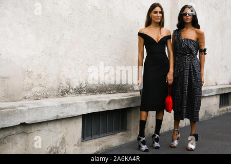 Gilda Ambrosio and Giorgia Tordini attending the Louis Vuitton show as part  of Paris Fashion Week