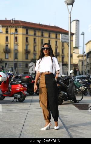 Nausheen Shah attending the show during Milan Fashion Week   September 18,2019 Stock Photo