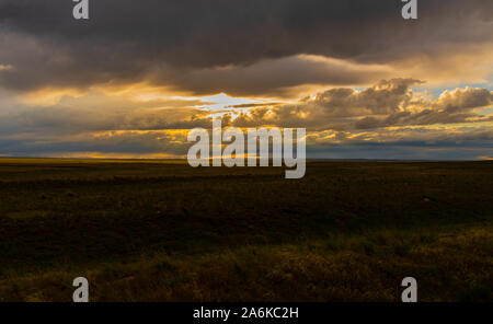 Storm Break on the Prairie Stock Photo
