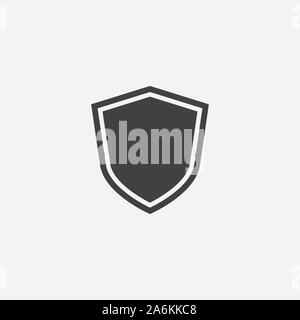 Shield, guard icon vector, shield linear logo illustration, Shield Line Icon in trendy style, Shield icon vector, Safe and protect logo design icon Stock Vector
