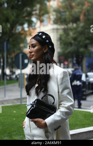 Tamara Kalinic Arrives Louis Vuitton Blue Editorial Stock Photo