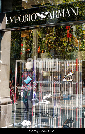 Emporio Armani shop, Paseo de Gracia, Barcelona, Catalonia, Spain Stock  Photo - Alamy