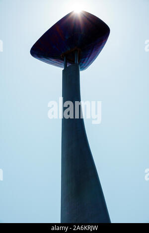 Barcelona Spain,Catalonia Parc de Montjuic,Stadi Olimpic Lluis Companys,Olympic stadium,1929 International Exposition,Olympic flame cauldron,ES1908231 Stock Photo