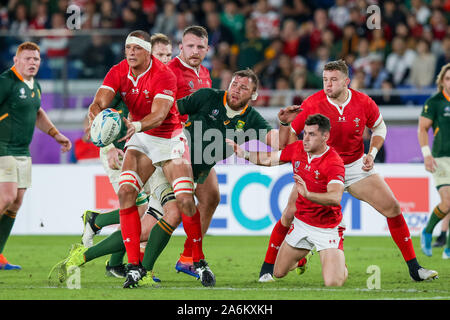 Kanagawa, Japan. 27th Oct, 2019. Aaron Shingler of Wales during the 2019 Rugby World Cup semi-final match between Wales and South Africa at International Stadium Yokohama in Kanagawa, Japan on October 27, 2019. Credit: Aflo Co. Ltd./Alamy Live News Stock Photo