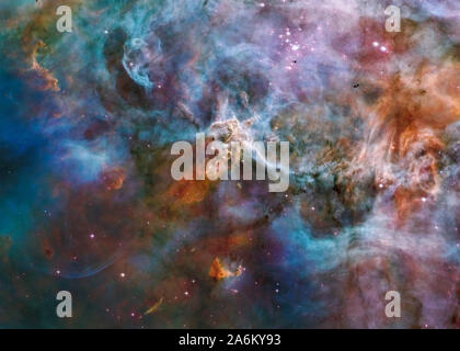 Somewhere in deep space. Carina Nebula star birth. Science fiction wallpaper. Elements of this image were furnished by NASA. Stock Photo