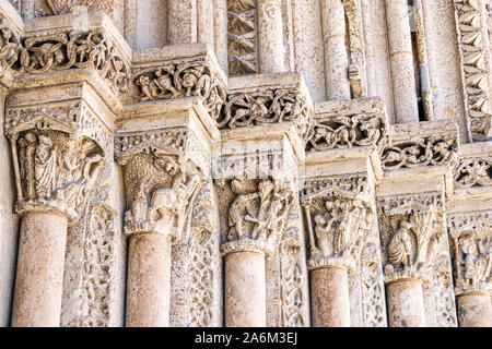 Valencia Spain Hispanic,Ciutat Vella,old city,historic center,Plaza de l'Almoina square,Metropolitan Cathedral Basilica of the Assumption of Our Lady Stock Photo