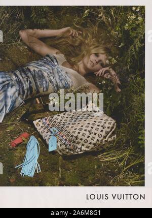 poster advertising Louis Vuitton in paper magazine from 2014 year,  advertisement, creative LV Louis Vuitton 2010s advert Stock Photo - Alamy