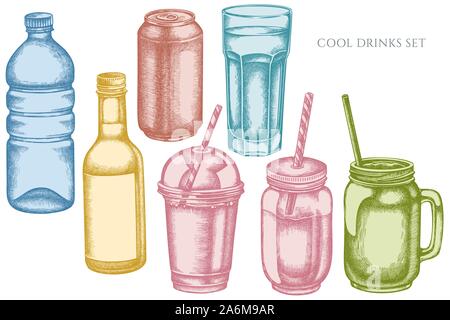 https://l450v.alamy.com/450v/2a6m9ar/vector-set-of-hand-drawn-pastel-glass-plastic-bottle-bottle-of-lemonade-smoothie-cup-aluminum-can-smothie-jars-stock-illustration-2a6m9ar.jpg