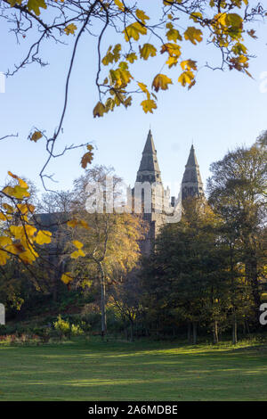 View of st machar's cathedral at dusk Stock Photo