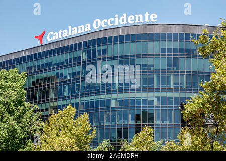 Barcelona Spain,Catalonia Les Corts,Avinguda Diagonal,Assegurances Catalana Occident,corporate office,building,exterior,Eurozone,ES190904039