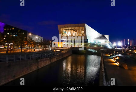 Museum of Liverpool at night Stock Photo