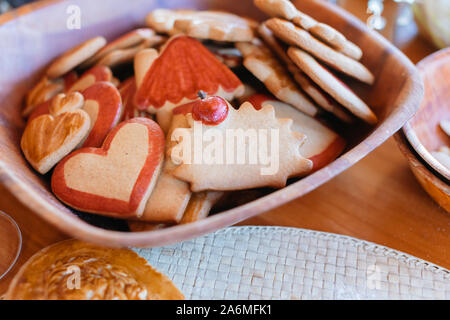 Traditional home-made gingerbread baking. Freshly baked  out of the oven. Budapest, Hungary Stock Photo