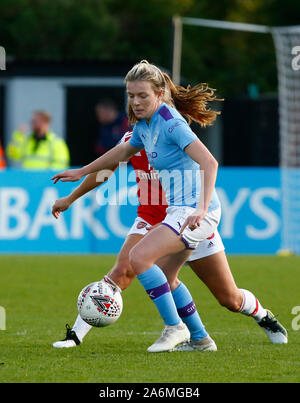 Borehamwood, UK. 27th Oct, 2019. BOREHAMWOOD, ENGLAND - OCTOBER 27: Lauren Hemp of Manchester City WFC during Barclays Women's Super League match between Arsenal Women and Manchester City Women at Meadow Park Stadium on October 27, 2019 in Borehamwood, England Credit: Action Foto Sport/Alamy Live News Stock Photo