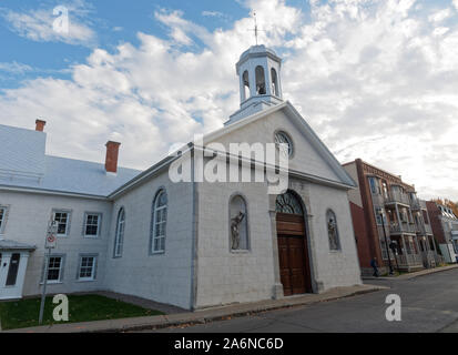 Quebec,Canada. The St. James church in Tois-Rivieres. Built by the first missionaries to New France, this Anglican church is known for its historical Stock Photo