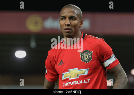 27th October 2019, Carrow Road, Norwich, England; Premier League, Norwich City v Manchester United : Ashley Young (18) of Manchester United during the game Credit: Mark Cosgrove/News Images Stock Photo