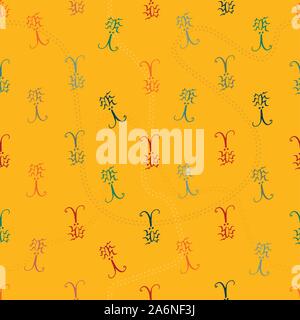 Seamless pattern with bugs and traces Stock Vector