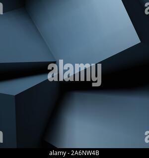 Abstract geometric background with overlapping cubes Stock Vector