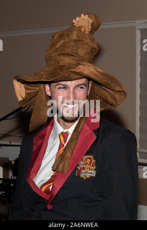 FULLERTON, LOS ANGELES, CALIFORNIA - OCTOBER 25, 2019: “The Wizards Beer Festival”, which is a Harry Potter themed party. Sponsored by Rock Star Beer Stock Photo