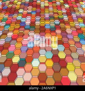 Abstract background with colorful hex polygons Stock Vector