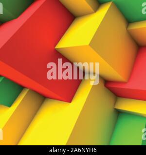 Abstract background with colorful cubes Stock Vector