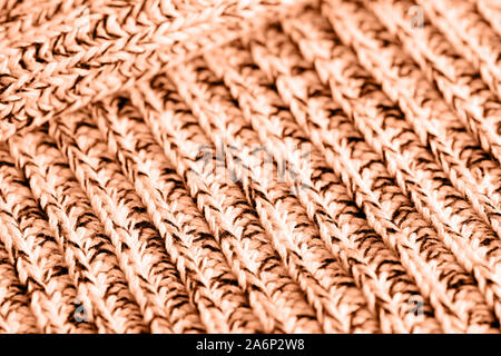 Knitted woolen texture close up. Textile background Stock Photo