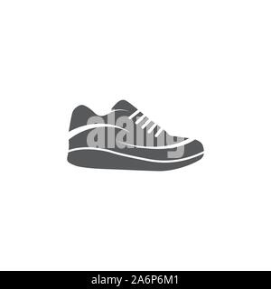 Running Shoe Icon on White Background Stock Vector