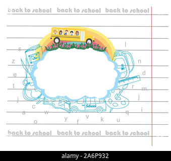 Back to school card Stock Photo