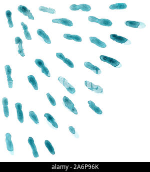 Hand drawn Abstract Watercolor Corner background isolated on white Stock Photo