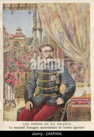 LES HOTES DE LA FRANCE Le maréchal Yamagata, généralissime de l'armée japonaise - THE HOSTS OF FRANCE Marshal Yamagata, generalissimo of the Japanese army In 'Le Petit Journal' French illustrated newspaper - Stock Photo