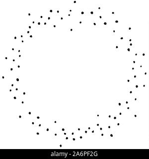 Simple basic doodle Hand Drawn Round Isolated Ink Frame. Pen strokes and lines. Stock Photo