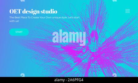 Abstract Vector Colorful Gradient Landing Page Template Stock Vector
