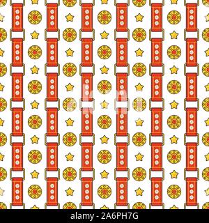 Seamless vector fashion pattern with thin red straps Stock Vector