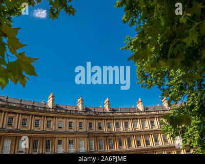 The Circus is a historic street of large townhouses in the city of Bath, Somerset, England, forming a circle with three entrances. Designed by the pro Stock Photo