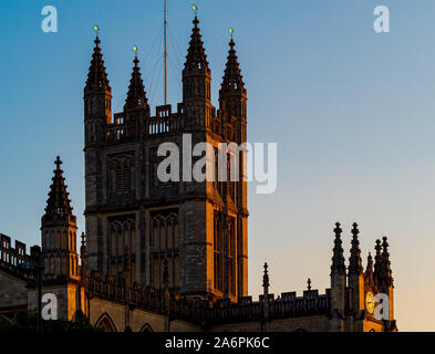 Bath Abbey, a parish church of the Church of England and former Benedictine monastery in Bath, Somerset, England. Stock Photo