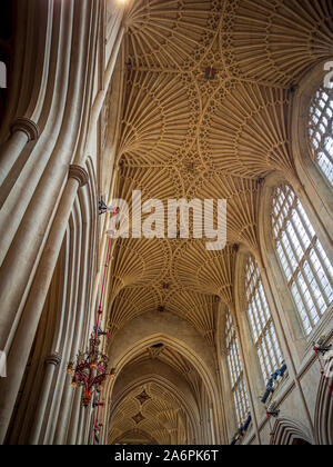 Bath Abbey, a parish church of the Church of England and former Benedictine monastery in Bath, Somerset, England. Stock Photo