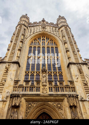 Bath Abbey, a parish church of the Church of England and former Benedictine monastery in Bath, Somerset, England. Stock Photo