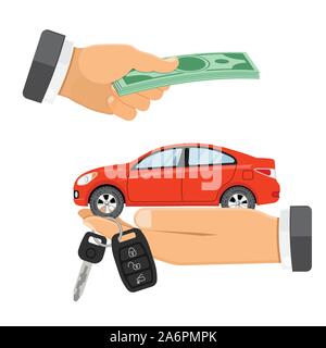 Purchase or Rental Car Banner Stock Vector