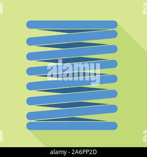 Metal spring icon. Flat illustration of metal spring vector icon for web design Stock Vector