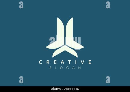 Three angle logo design. The minimalist and modern vector design is suitable for the community, business, and product brands in the industry. Stock Vector