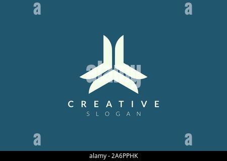 Three angle logo design. The minimalist and modern vector design is suitable for the community, business, and product brands in the industry. Stock Vector