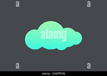 Green clouds illustration design. Minimalist and modern vector design suitable for community, business, and product brands. Stock Vector